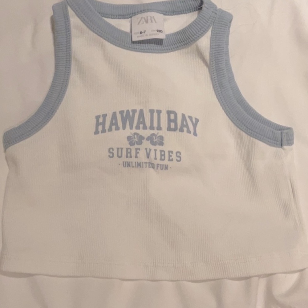 Kids Zara Hawaii bay cropped tank top